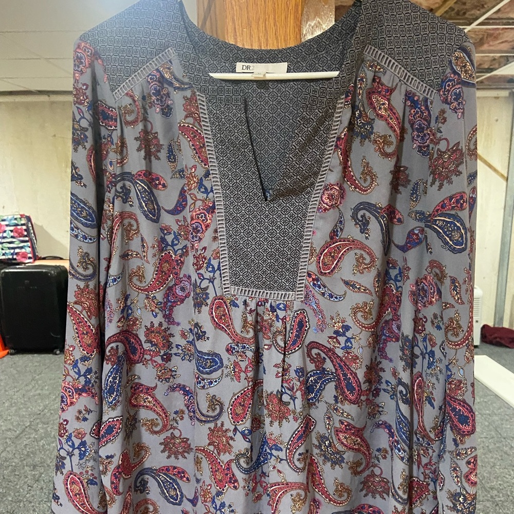 DR2 womens flare/boho shirt, size xl, used, worn once